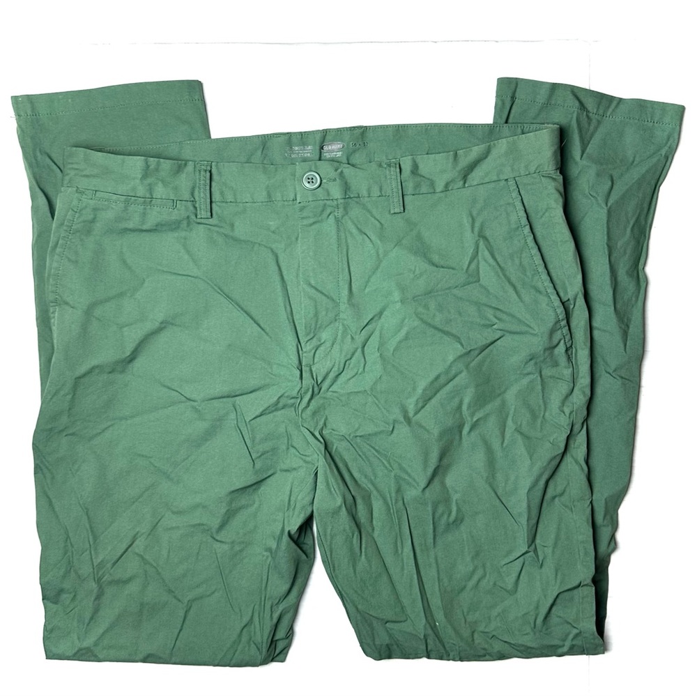 Old Navy Ultimate Slim Pants Chino Men's 36 X 32 Olive Green Cotton Stretch